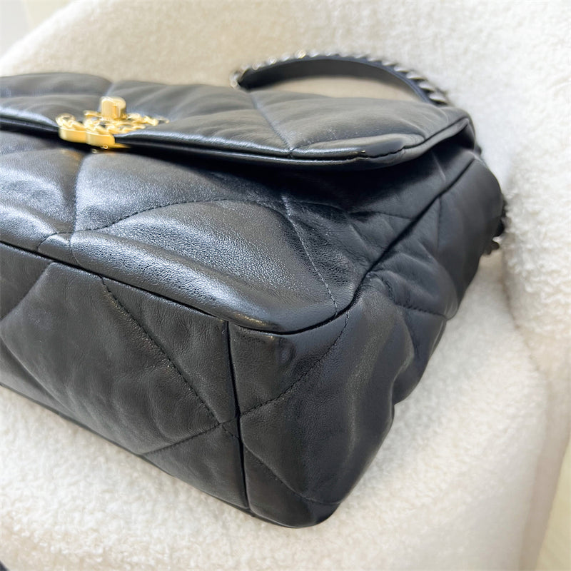 Chanel 19 Medium Flap in Black Lambskin and 3-Tone HW