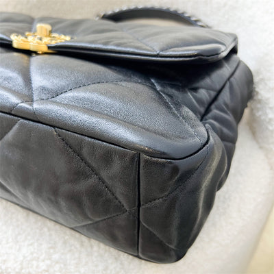 Chanel 19 Medium Flap in Black Lambskin and 3-Tone HW