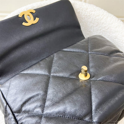 Chanel 19 Medium Flap in Black Lambskin and 3-Tone HW