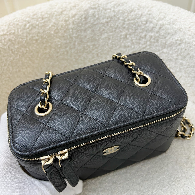 Chanel 20P Classic Small Vanity in Black Caviar and LGHW (AP1341)