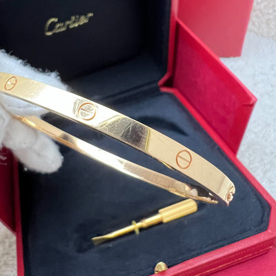 Cartier Love Bracelet Small Model SM in 18K Yellow Gold Sz 19