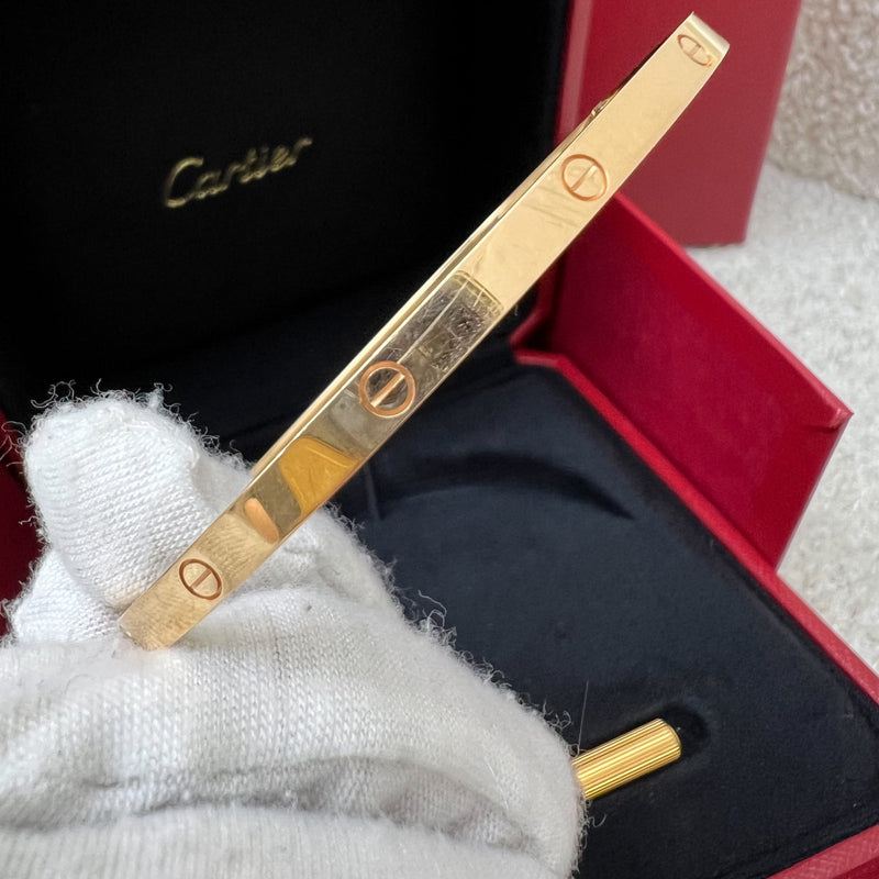 Cartier Love Bracelet Small Model SM in 18K Yellow Gold Sz 19