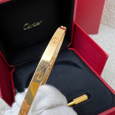 Cartier Love Bracelet Small Model SM in 18K Yellow Gold Sz 19