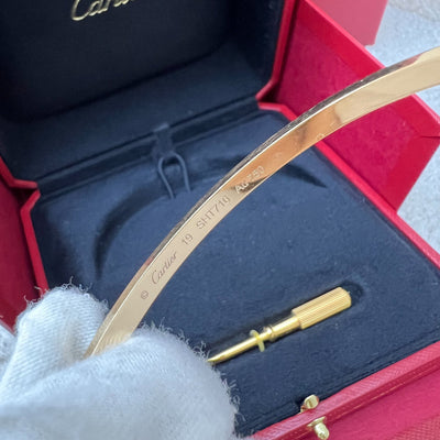 Cartier Love Bracelet Small Model SM in 18K Yellow Gold Sz 19