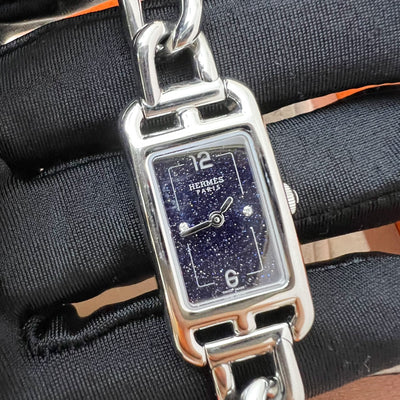 Hermes Nantucket Watch in Stainless Steel (Extra links included)