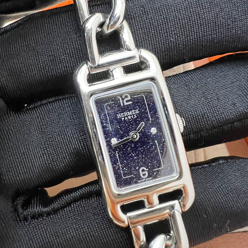 Hermes Nantucket Watch in Stainless Steel (Extra links included)