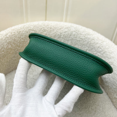 [2024 - New Short Strap] Hermes Mini Evelyne TPM in Vert Moyen Clemence Leather and GHW