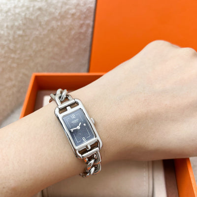 Hermes Nantucket Watch in Stainless Steel (Extra links included)