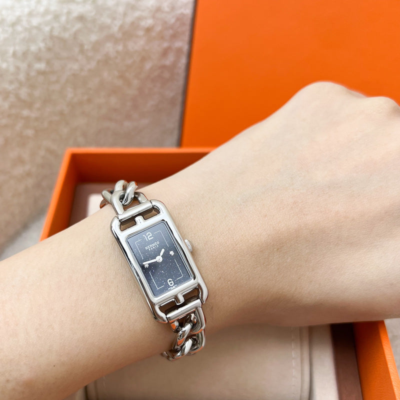 Hermes Nantucket Watch in Stainless Steel (Extra links included)