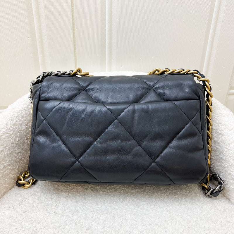 Chanel 19 Small Flap in Black Goatskin and 3-Tone HW