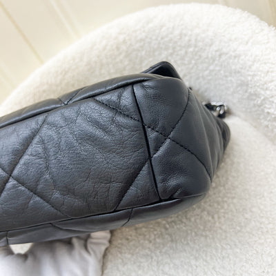 Chanel 19 Small Flap in Black Goatskin and 3-Tone HW