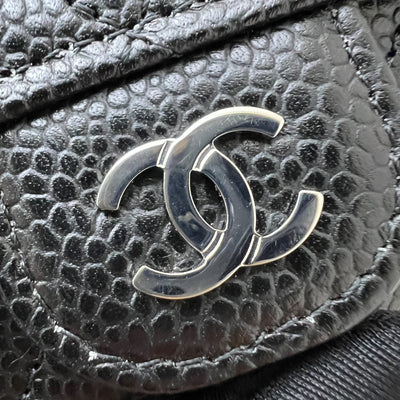 Chanel Classic Snap Card Holder in Black Caviar and SHW