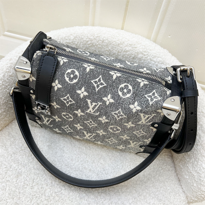 (Partial Payment) LV Side Trunk Bag in Black / Grey Denim and SHW