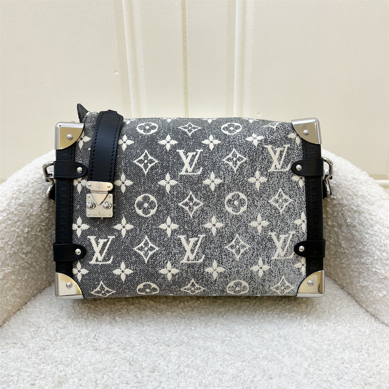 (Partial Payment) LV Side Trunk Bag in Black / Grey Denim and SHW