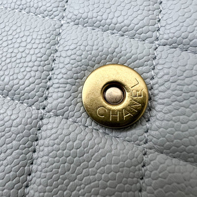 Chanel 24P Phone Holder Belt Bag with Adjustable Heart Chain in Mint Green Caviar and AGHW (Model: AP3762)