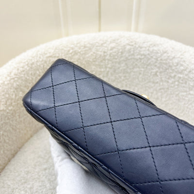 Chanel Classic Mini Rectangular Flap in Navy Lambskin and LGHW