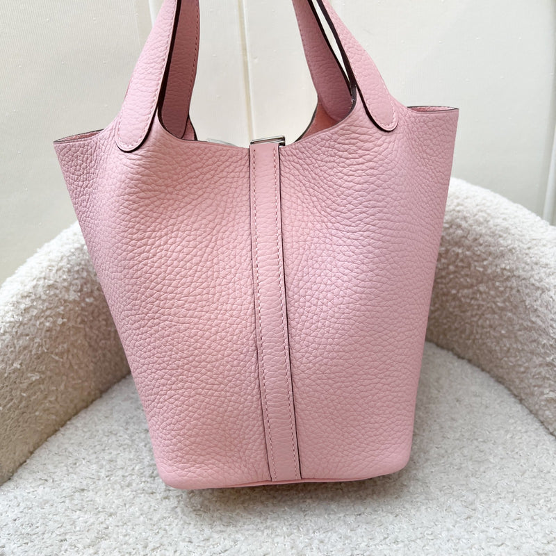 [Brand New] Hermes Picotin 18 in Rose Sakura Clemence Leather and PHW