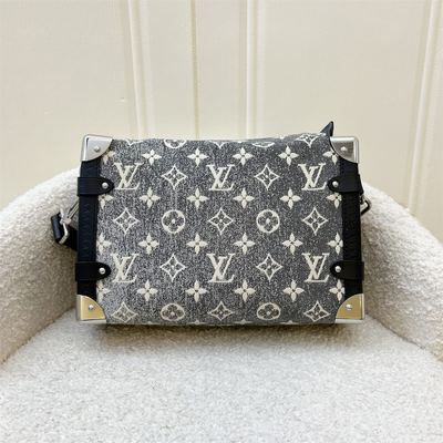 (Partial Payment) LV Side Trunk Bag in Black / Grey Denim and SHW