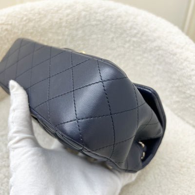 Chanel Classic Mini Rectangular Flap in Navy Lambskin and LGHW