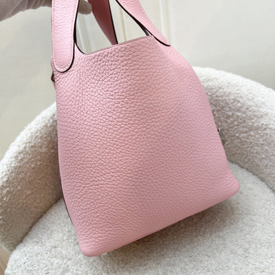 [Brand New] Hermes Picotin 18 in Rose Sakura Clemence Leather and PHW