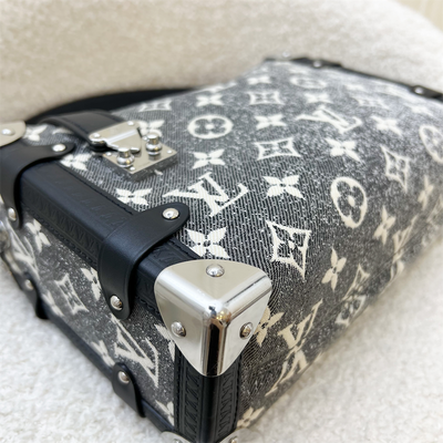 (Partial Payment) LV Side Trunk Bag in Black / Grey Denim and SHW