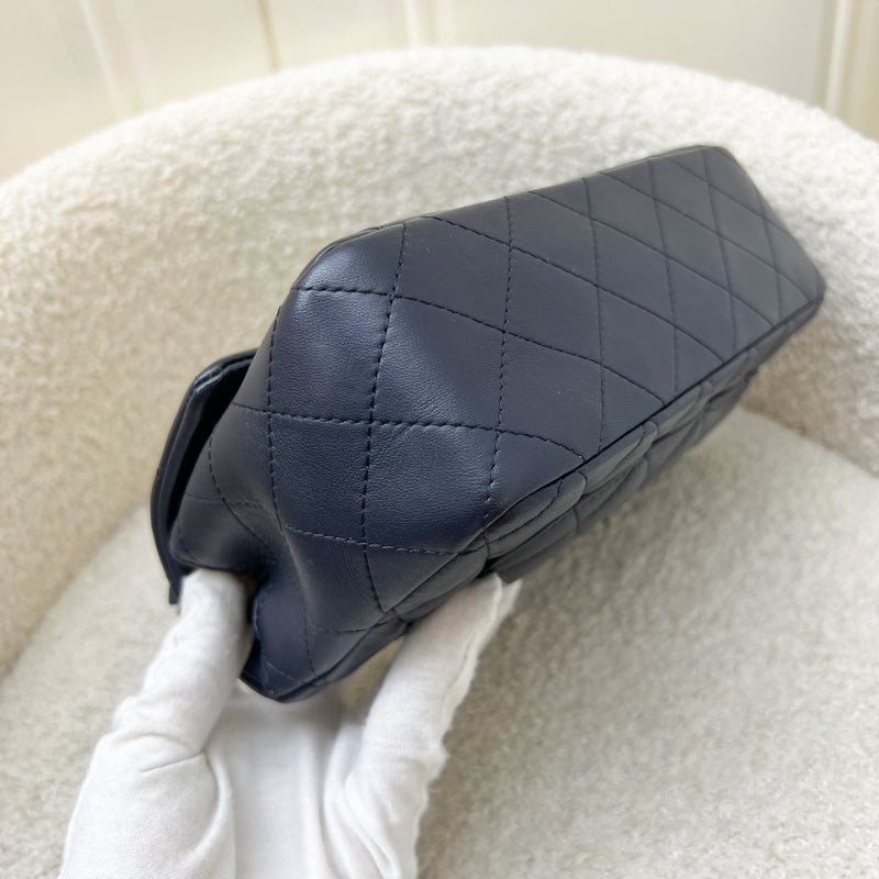 Chanel Classic Mini Rectangular Flap in Navy Lambskin and LGHW