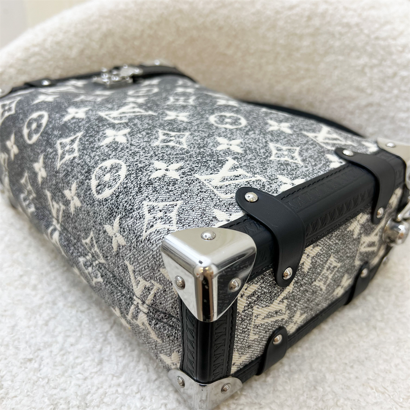 (Partial Payment) LV Side Trunk Bag in Black / Grey Denim and SHW