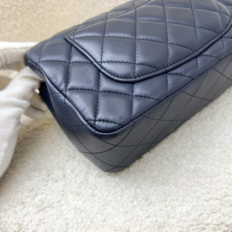 Chanel Classic Mini Rectangular Flap in Navy Lambskin and LGHW