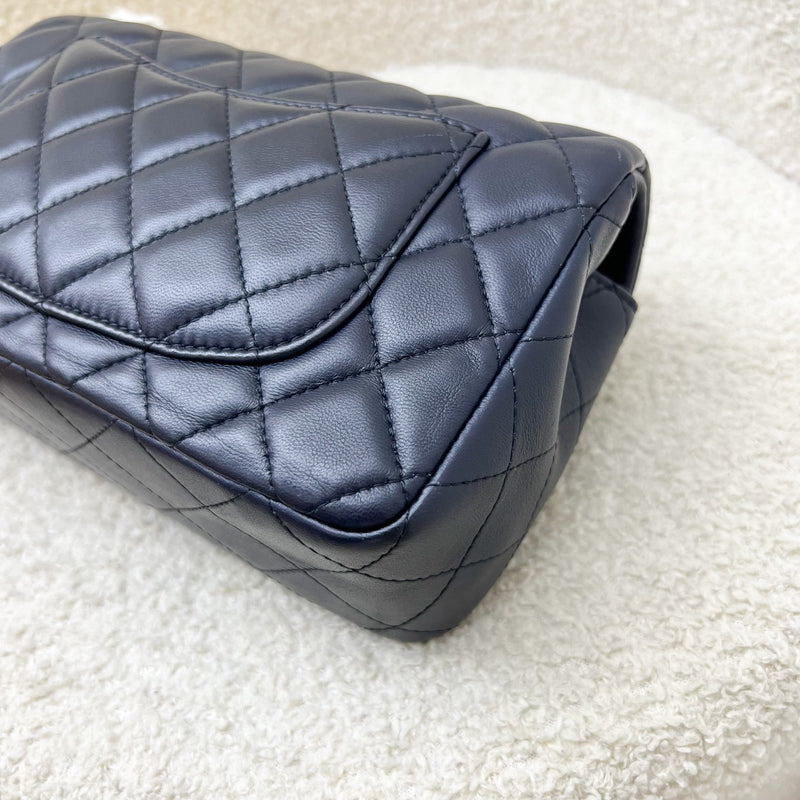Chanel Classic Mini Rectangular Flap in Navy Lambskin and LGHW