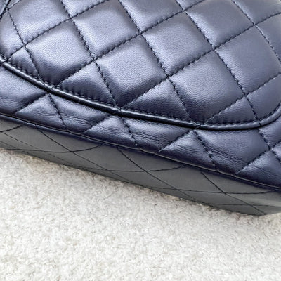 Chanel Classic Mini Rectangular Flap in Navy Lambskin and LGHW