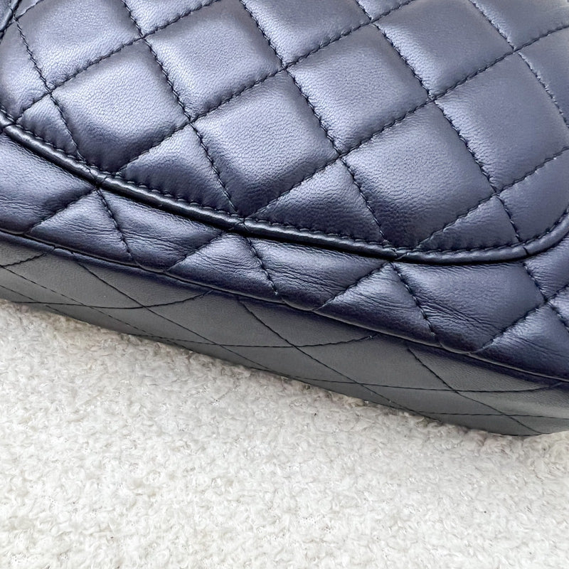 Chanel Classic Mini Rectangular Flap in Navy Lambskin and LGHW