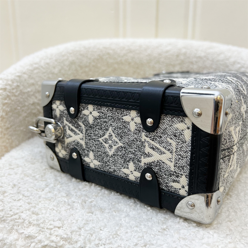 (Partial Payment) LV Side Trunk Bag in Black / Grey Denim and SHW