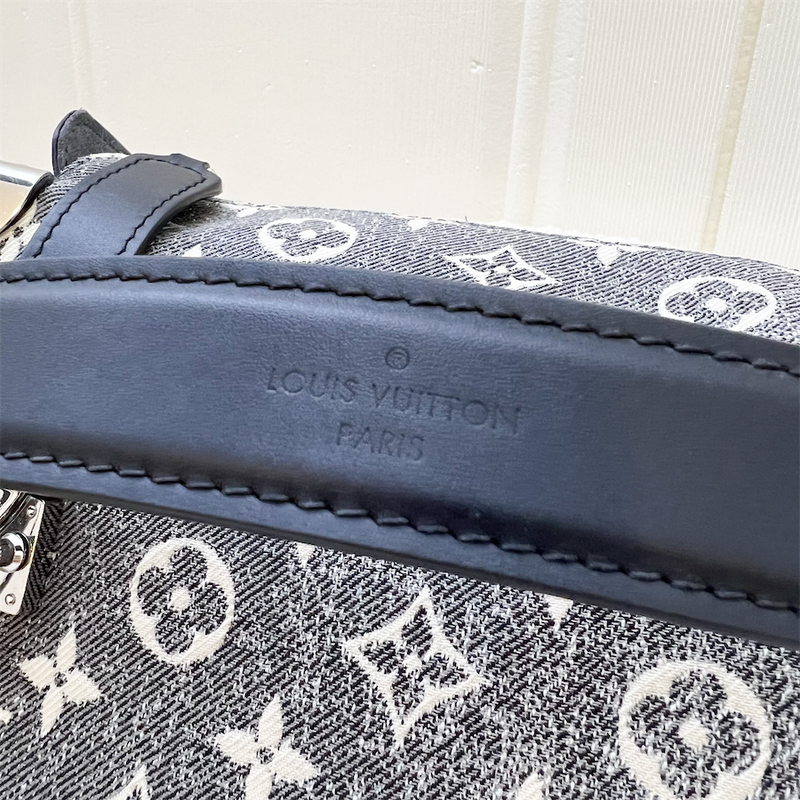 (Partial Payment) LV Side Trunk Bag in Black / Grey Denim and SHW