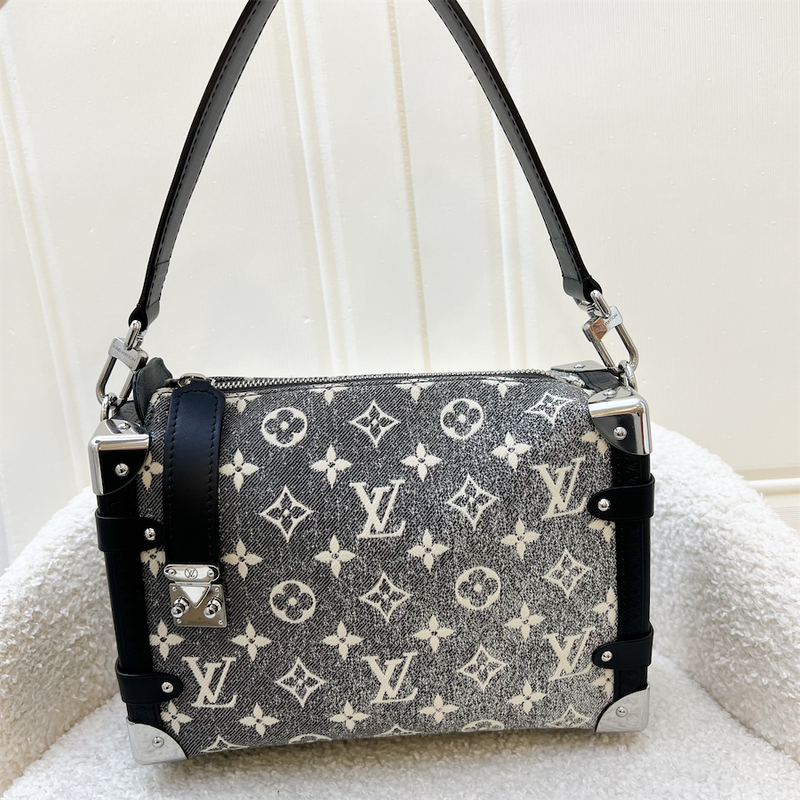 (Partial Payment) LV Side Trunk Bag in Black / Grey Denim and SHW