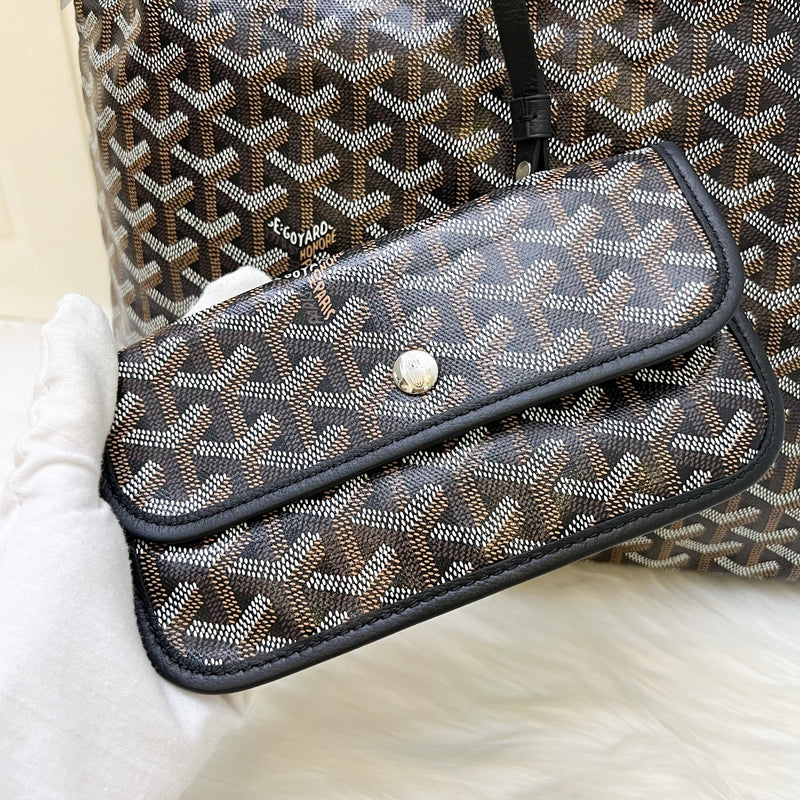 [Brand New] Goyard Boheme PM Hobo Bag in Black Signature Goyardine Canvas