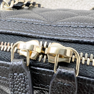 Chanel 25S Bowling Bag in Black Caviar and LGHW (Model: AP4474)
