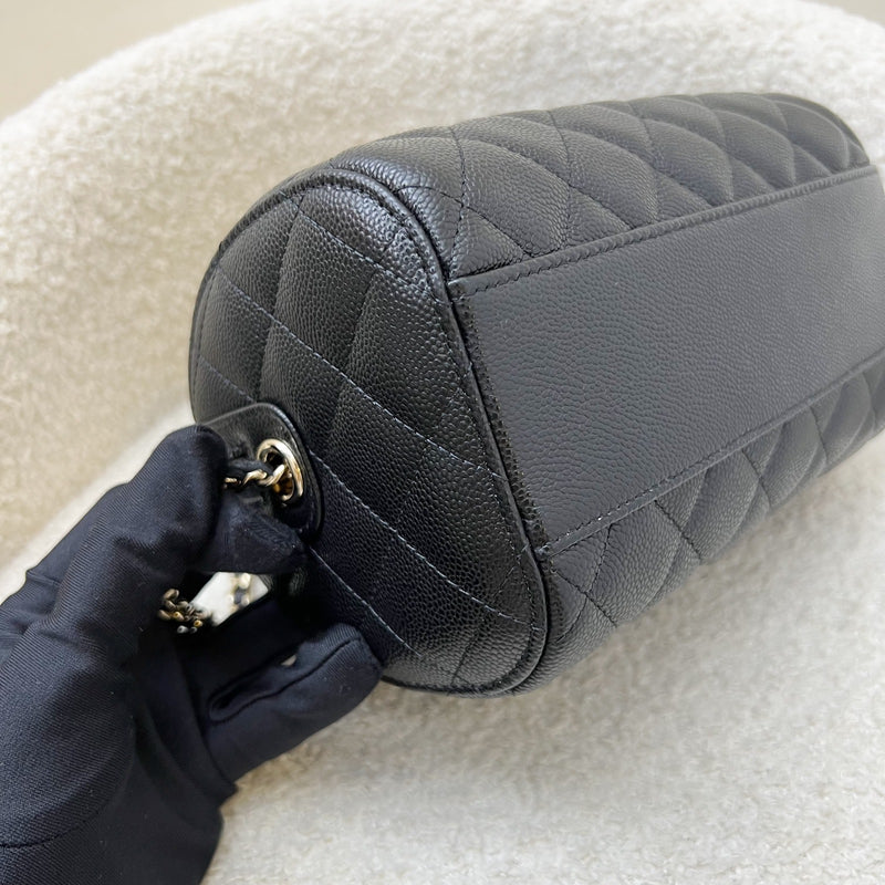 Chanel 25S Bowling Bag in Black Caviar and LGHW (Model: AP4474)