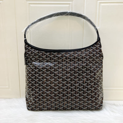 [Brand New] Goyard Boheme PM Hobo Bag in Black Signature Goyardine Canvas