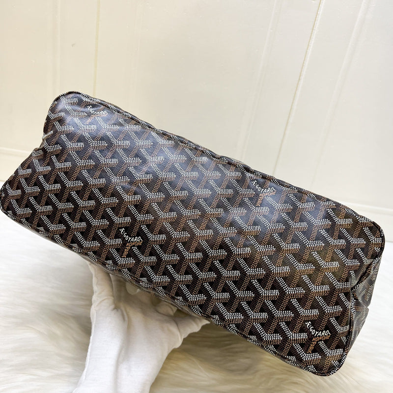[Brand New] Goyard Boheme PM Hobo Bag in Black Signature Goyardine Canvas