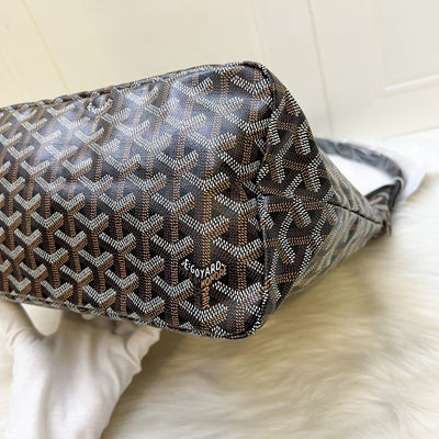 [Brand New] Goyard Boheme PM Hobo Bag in Black Signature Goyardine Canvas