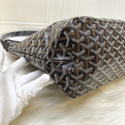 [Brand New] Goyard Boheme PM Hobo Bag in Black Signature Goyardine Canvas