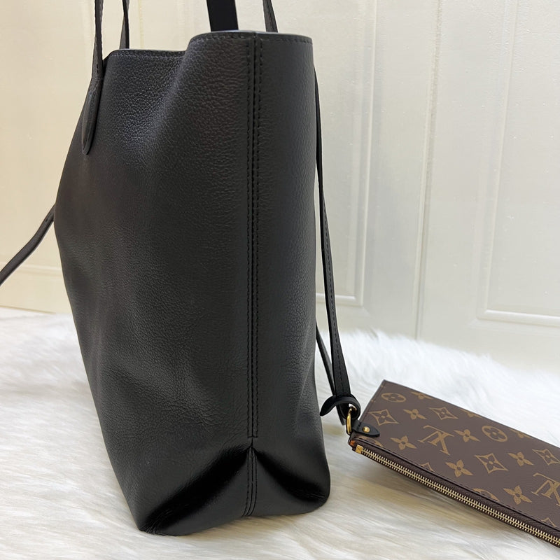 LV Low Key Cabas MM in Black Leather and GHW (Model: M25341)