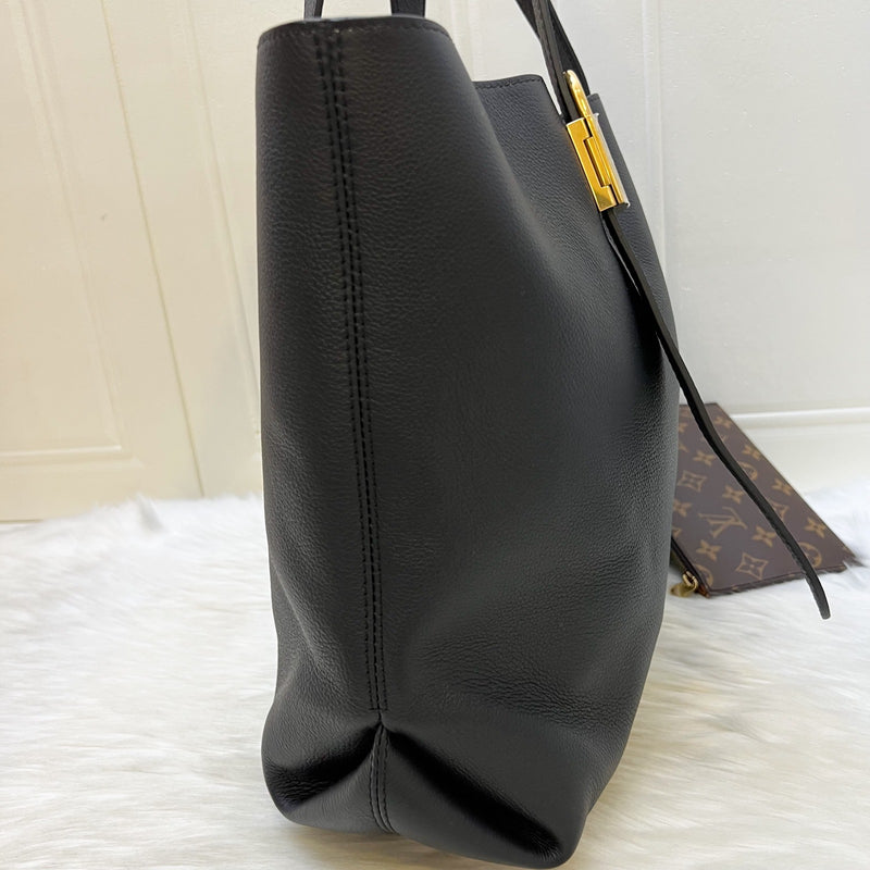 LV Low Key Cabas MM in Black Leather and GHW (Model: M25341)