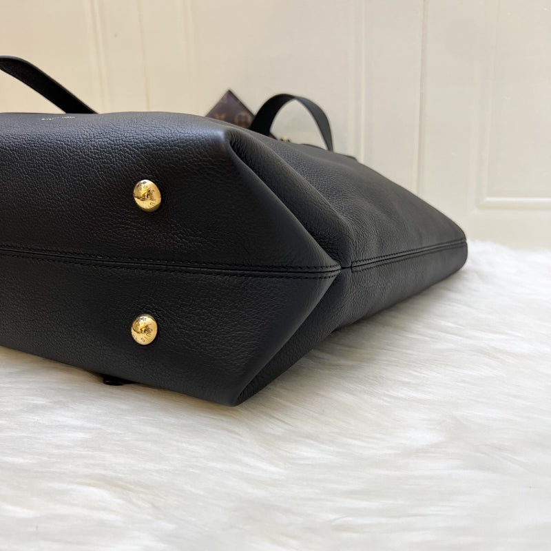 LV Low Key Cabas MM in Black Leather and GHW (Model: M25341)