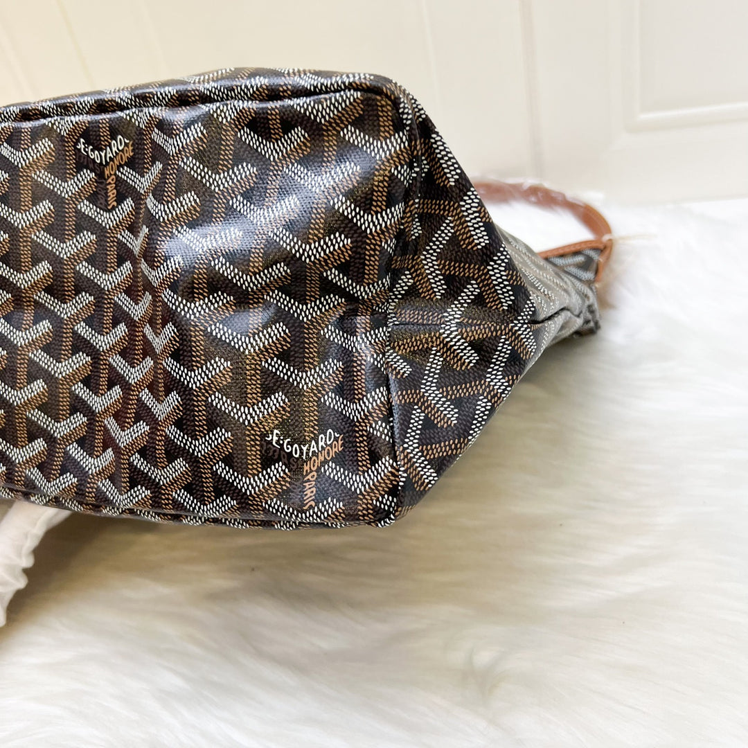 希少品◆入手困難♪【GOYARD】Boheme Hobo PM バッグ Black/Tan Goyard Bohème Hobo Bag Black & Tan