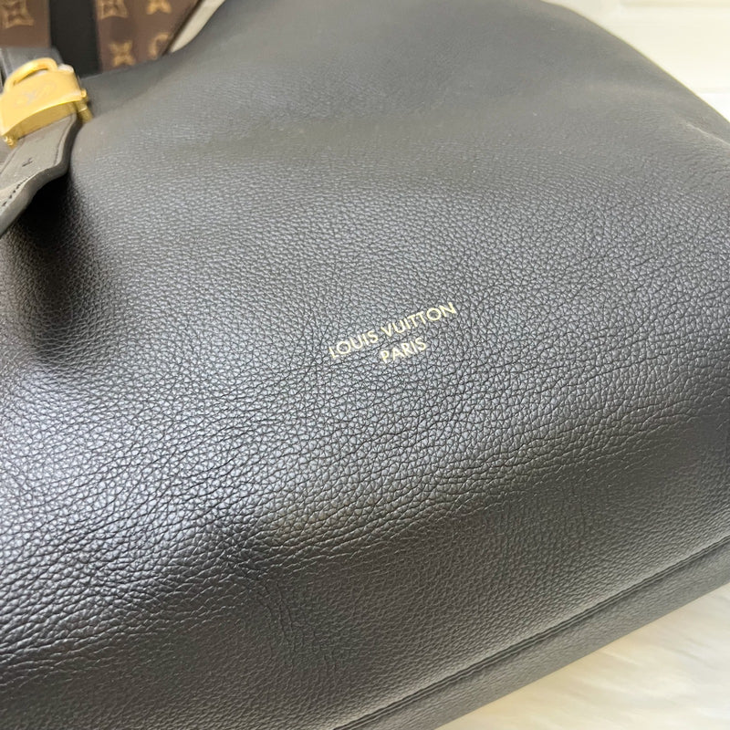 LV Low Key Cabas MM in Black Leather and GHW (Model: M25341)