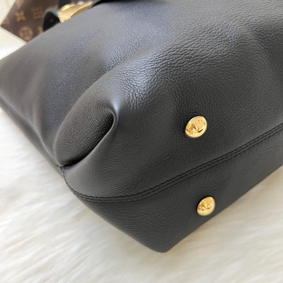 LV Low Key Cabas MM in Black Leather and GHW (Model: M25341)