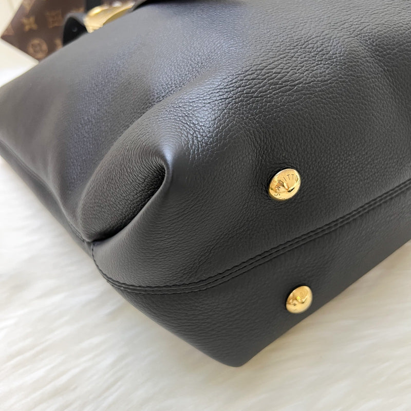 LV Low Key Cabas MM in Black Leather and GHW (Model: M25341)