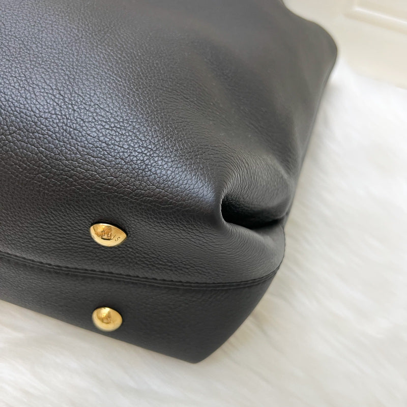 LV Low Key Cabas MM in Black Leather and GHW (Model: M25341)