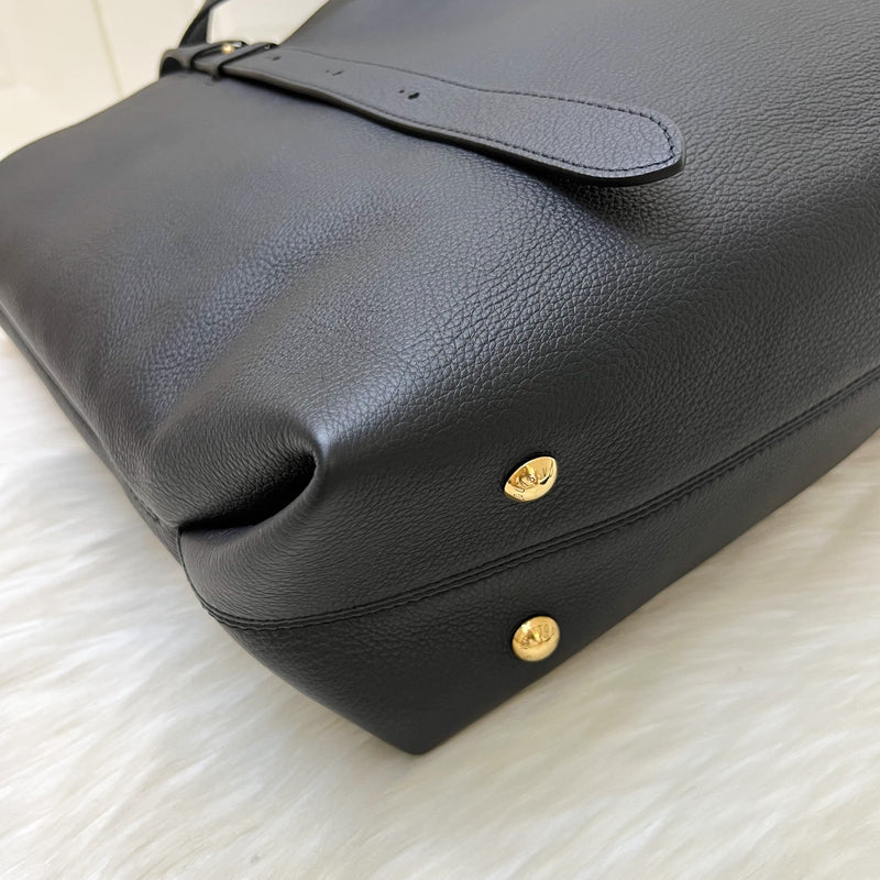 LV Low Key Cabas MM in Black Leather and GHW (Model: M25341)